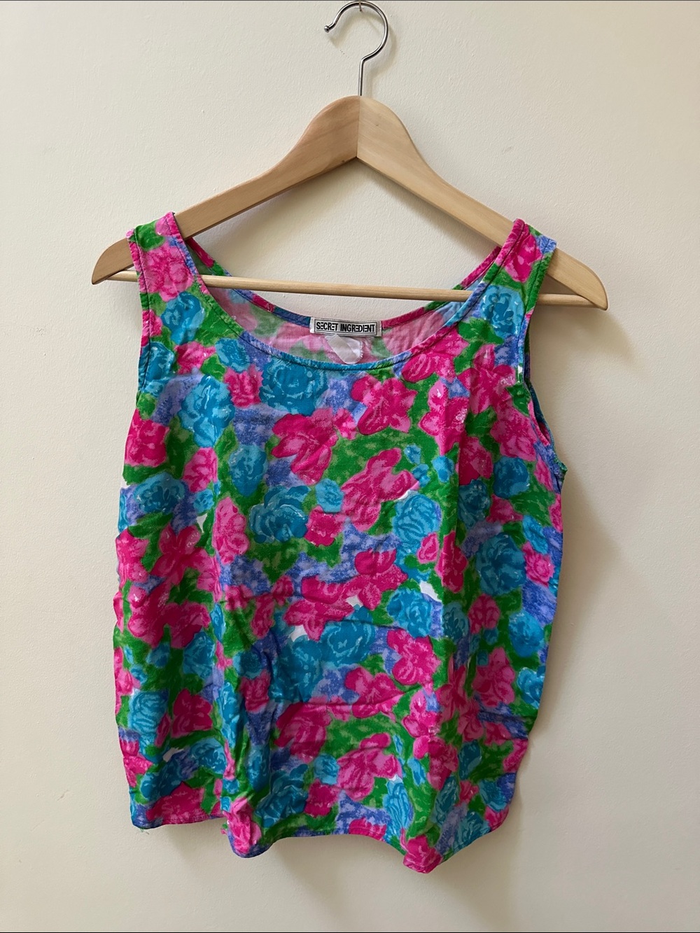 Vintage Pink Floral Tank Top